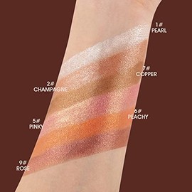 Sombra de Ojos en Barras, 6 Piezas de Lápiz de Iluminadores Maquillaje, Resistente al Agua, de Larga Duración, Mate, Brillante, Sombra de Ojos, Resalt