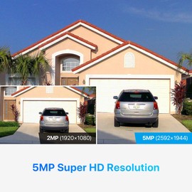 (Hikvision Compatible)H.VIEW 5MP PoE IP Dome Camera with Audio, 2.8mm Lens, Built-in SD Card Slot, Cloud Storage, Human Body Detection