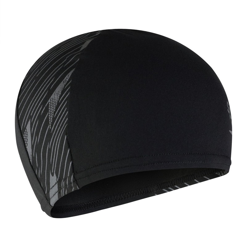 Speedo Unisex Adult Boom Endurance + Cap, Black/Grey, One Size