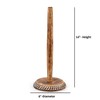 Indus Lifespace Paper Towel Holders Mango Wood Standing Rolls Holder