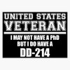 HOF Trading United States Veteran Dd 214 Vinyl Sticker Waterproof