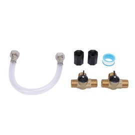 RV Water Heater Bypass Kit, Featuring Robust Brass Valves, Male & Female Connectors, with Intuitive Handle for Easy Operation, Complete Winter Solution
