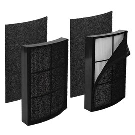 CHAMONNY Breeze Tabletop Filter Replacement PECOMPAP, Compatible with Pure Enrichment PureZone Breeze Tabletop 2-in-1 Air Purifier, 2 H13 True HEPA Filter + 4 Activated Carbon Pre-filters