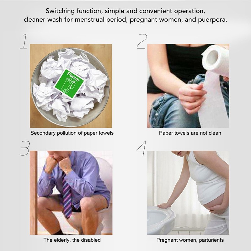 Bidet Attachment with Dual Nozzles Non Electric 7/8 Copper Tee