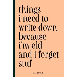Things I Need To Write Down Because I'm Old And I Forget Stuff: funny notebook for work , office, workplace