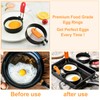 YUUTIAL Pack of 6 3.5 Inch Egg Rings with Oil