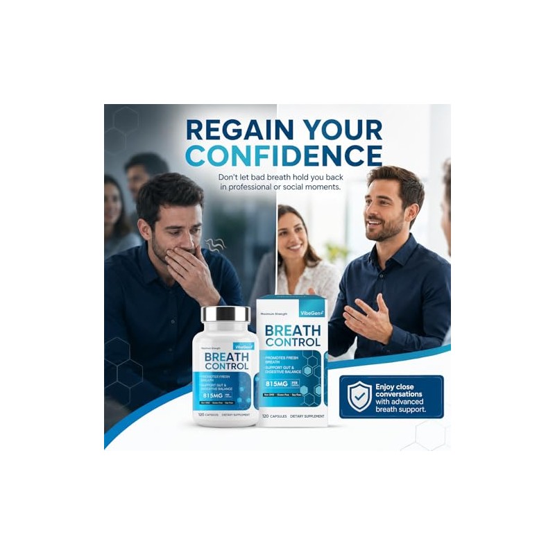 Bad Breath Treatment for Adults, 7-in-1 Advanced Breath Control Supplement