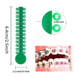 Rubber Bands for Braces, 1040 Pcs Color Orthodontic Ligature Ties O-Rings Elastic Braces Rubber Bands