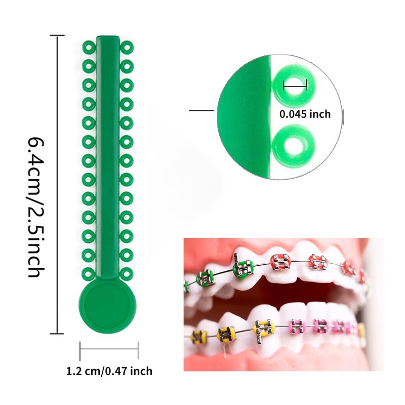 Rubber Bands for Braces, 1040 Pcs Color Orthodontic Ligature Ties