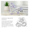 LONGWIN Crystal Dragon Statue Hand Blown Glass Dragon Figurines Chinese