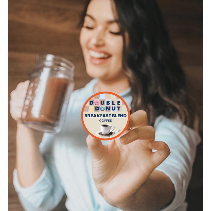 Double Donut Coffee Breakfast Blend Fresh Medium Roast Coffee SingleServe