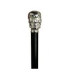 Unisex Skull Cane Black, Metal Chrome Finish Handle -Affordable Gift!