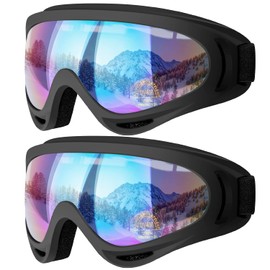 COOLOO anteojos de esquí, snowboard para hombres, mujeres y niños, protección UV, espuma antiarañazos, a prueba de polvo