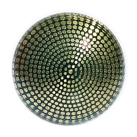 French Furniture Fittings Set of 6 Brass Dimple Knobs - Turquoise and Yellow-Gold Kitchen Cabinet Pull knobs, Cupboard, Chest, Furniture, Drawer Handles - Vintage Shabby Chic 38mm by FFF