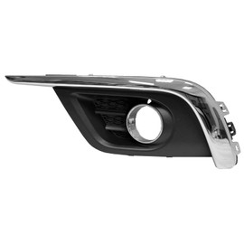 Upgrade Your Auto Replacement Black Chrome/Textured ABS Plastic Front Driver Side Fog Light Bezel - CRSHL03498