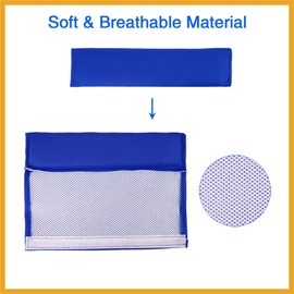 Partuto 4pcs Universal Blue Car Safety Seat Belt Pads Cover with Soft Polyester Fiber Auto Seatbelt Shoulder Pad for More Comfortable Driving Replacement