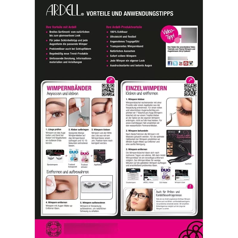 Ardell Pestañas Largas Individuales 56 Piezas Duralash Color Negro