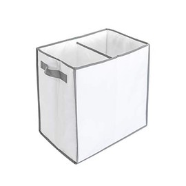 HOMSTEAD Laundry Basket, Collapsible Fabric Laundry Hamper, Laundry Bag, Foldable Clothes Bag, Folding Washing Bag (White)