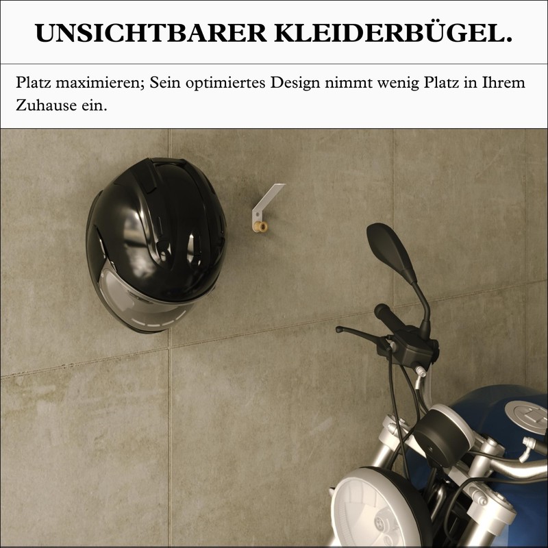 LUFLIPS. Helmet Mount Wall – Elegant Motorcycle Helmet Holder –