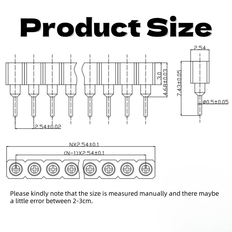 RuiChy Round Female Pin Header Kit, 10 Pack 2.54mm 40Pin