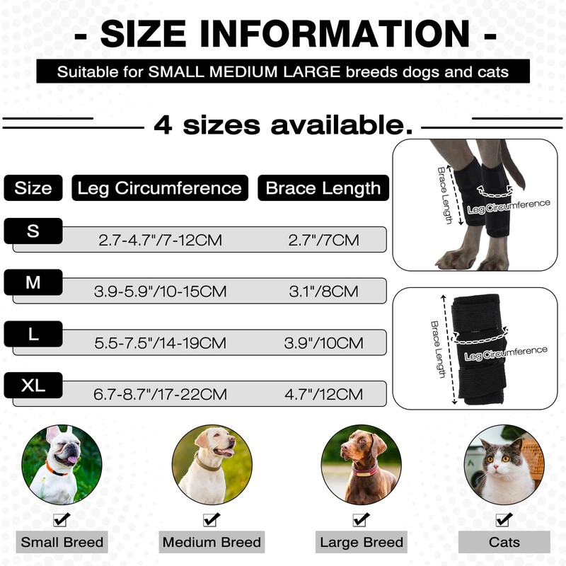 ROZKITCH Dog Leg Protector for Rear Hock Joint or Front