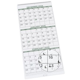 Rite in the Rain 2025 Three Month Wall Calendar, 12.5" x 26.25" (No. WC2025)