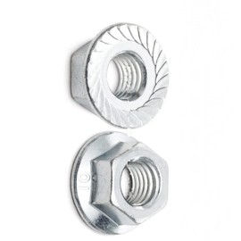 (Qty 15pcs) 1/2-13 Serrated Hex Flange Lock Nut/Wiz Nuts 1/2 x 13 Zinc Plated 1/2x13 Hardware Fastener Kit Set RV2266S