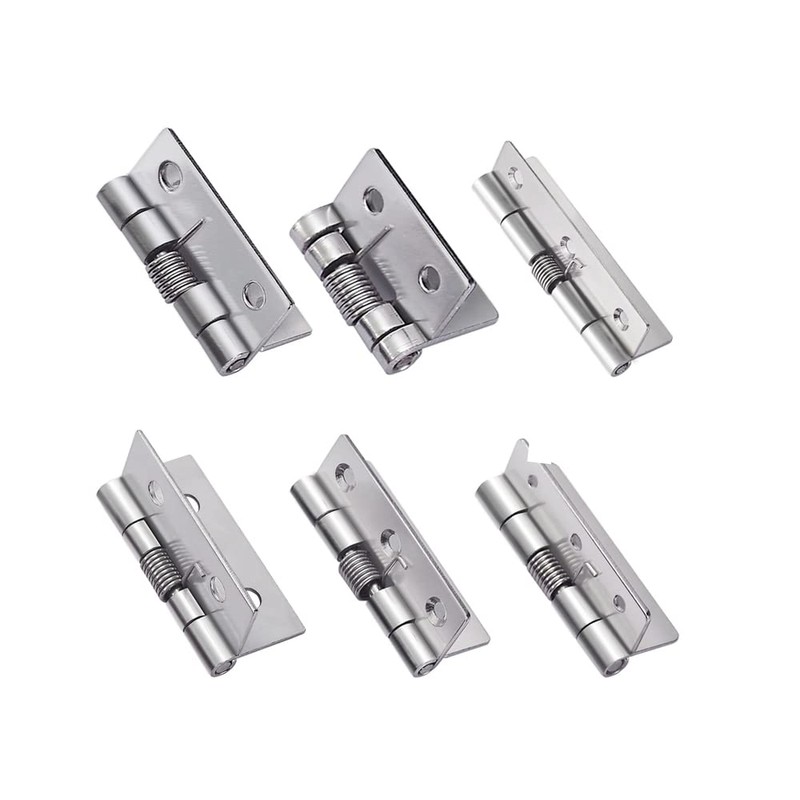 2PCS Self Opening Spring Hinges, Stainless Steel Spring Door Hinges,