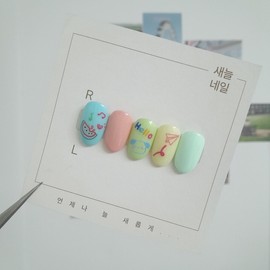 Cute pastel nails - None / 귀염뽀짝 파스텔네일 - 없음