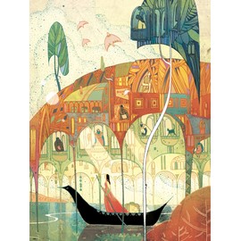 New York Puzzle Company - Victo Ngai Crossing Borders - 1000 Piece Jigsaw Puzzle