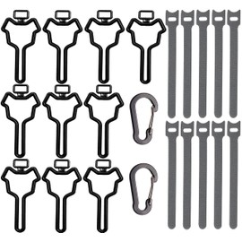 10 Pcs Dog Poop Bag Holder, Waste Bag Holder, Dog Poop Bag Carrier, Hand Free Holder (Black)