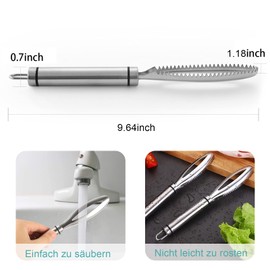 Esteopt Fish Scaler, Fish Scaler Stainless Steel Remover, Fish Scaler, Professional Fish Scaler Scraper, Fish Scraper, Kitchen Aid