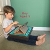 Dinosaur Lap Tray: Childrens Bean Bag Cushioned Laptop Lap Desk,