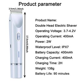 Festival Gifts, 2 in 1 Electric Hair Removal Tool Bikini Trimmer for Women, Double-ended Electric Razors, Body & Facial Electric Shaver, Waterproof Wet & Dry Use Trimmer, Shaver for Women, Portable Hair Trimmer, Cordless Rechargeable Trimmer:_Purple_1 Count