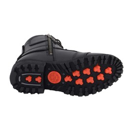 Milwaukee Leather Women's Black Leather 8-Inch Lace-Up Motorcycle Harness Boots with Side Zipper MBL9302-10