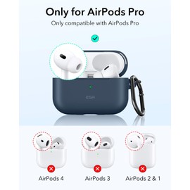 ESR AirPods Pro Case, Compatible with AirPods Pro 2nd Generation/1st Generation (2023/2022/2019), Magnetic Locking Lid, Full Drop Protection, Slim and Lightweight, Blue