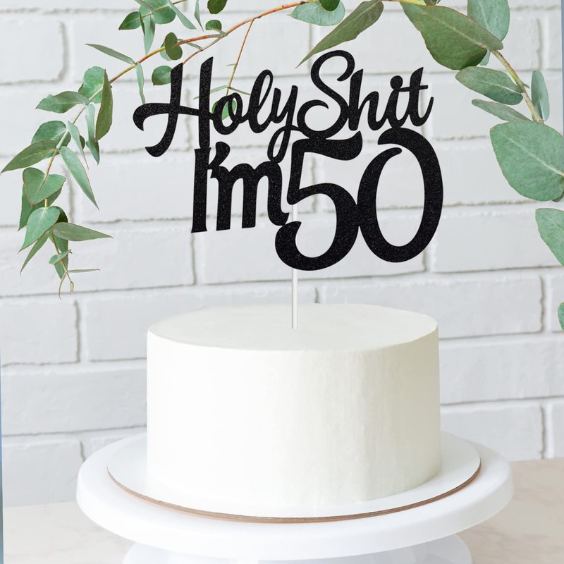 Decoración para tarta con texto en inglés "Holy Sh*t I'm