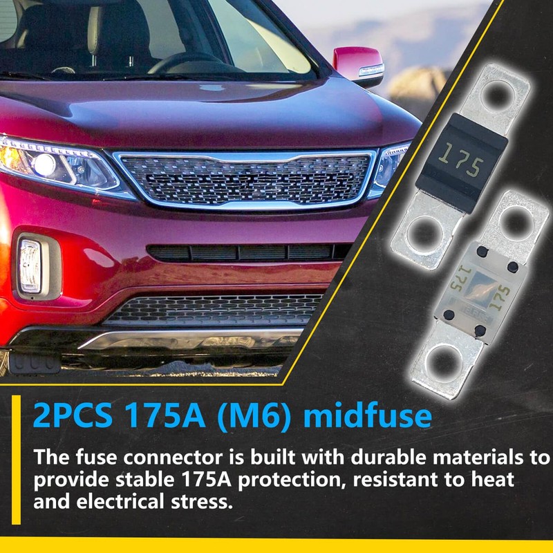 2 Pack 175A Midi-Fuse M6 18980-35925 1898035925 Compatible with Kia