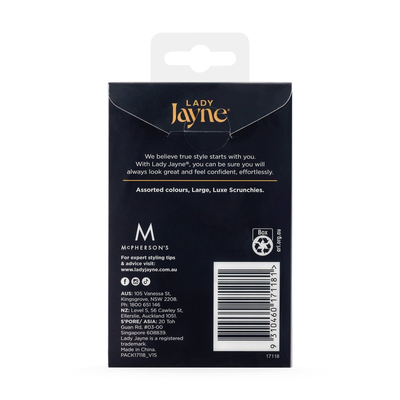 Lady Jayne Luxe Scrunchies Large 3 Pack