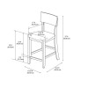 Linon Torino 24 In Contemporary Counter Stool