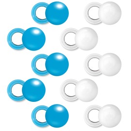 10 Paar Magnete für Laufnummern, Magnetische Startnummernclips Marathon-Startnummernclips Startnummernverschlüsse für Läufer Triathlon Laufen Radfahren (Blau, Weiß)