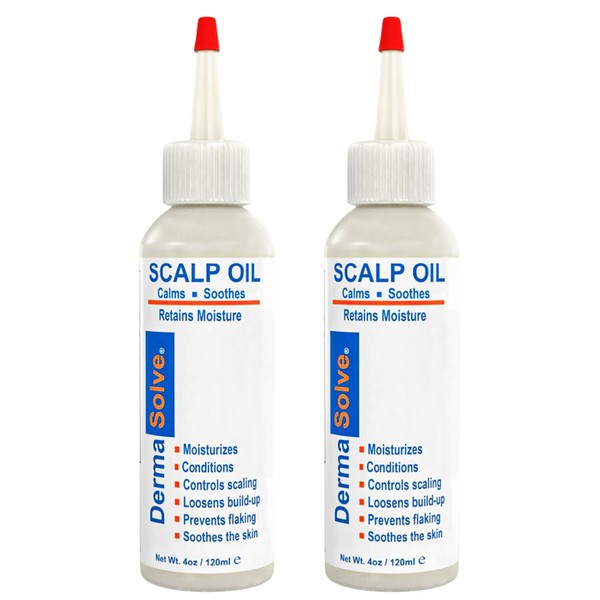 Dermasolve Psoriasis & Dandruff Scalp Oil, Dermatologist Approved for Flaky Scalp Relief