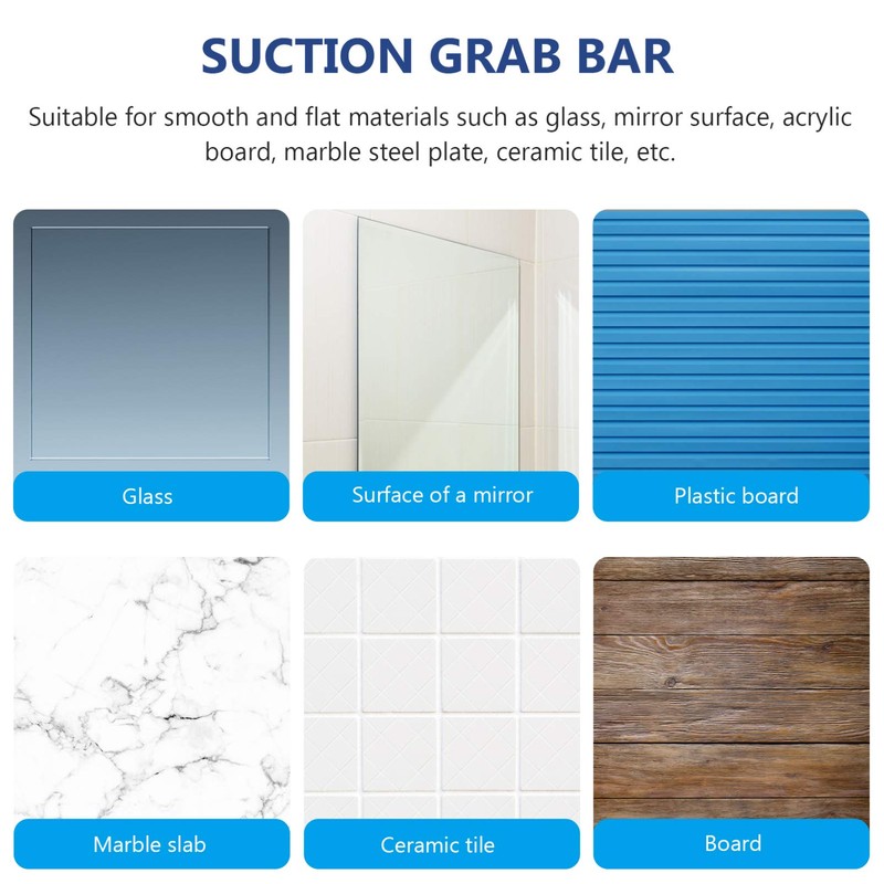Zerodeko 1pc Suction Grab Bar for Bathroom Safety Non-Skid Bath