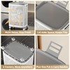 Laundry Basket with Wheels & Lid, Rolling Clothes Hamper with