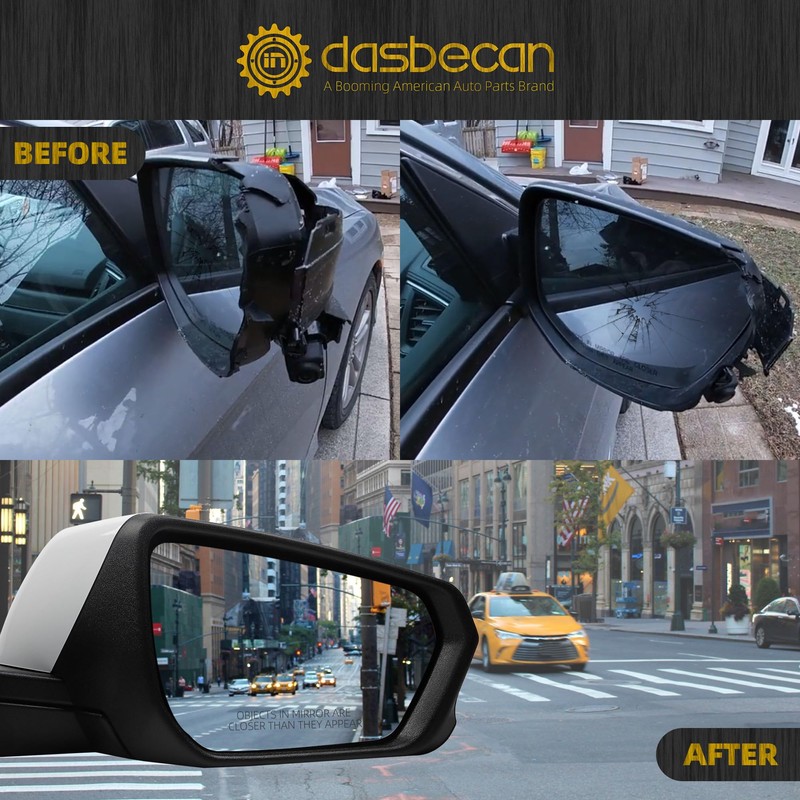 Dasbecan Left Driver Side Mirror Compatible With 2018-2023 Chevy Equinox