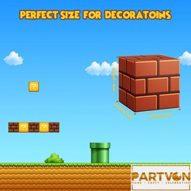 PARTVON Video Game Treat Boxes, 24 PCS Brick Candy Boxes for Party Supplies, Video Game Theme Party Favors