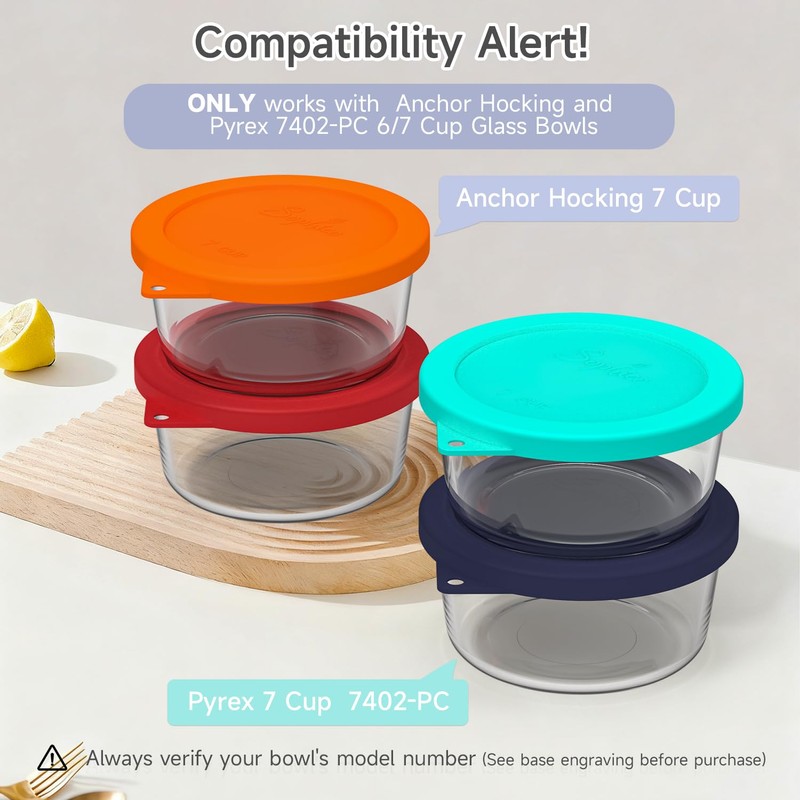 Sophico Sophico Round Silicone Storage Cover Lids Replacement for Anchor