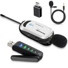 Alvoxcon Wireless Lapel Microphone for Computer, USB lavalier Mic System