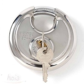 Hoi 90mm Round Stainless Steel Key Padlock Key Lock