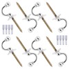 Geluode 8 Pcs Metal Curtain Holdbacks, Curtain Tieback Hooks Metal